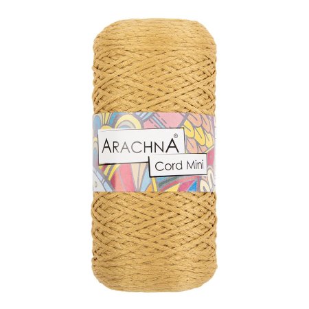 Пряжа ARACHNA Cord Mini 100% полиэфир 1 x 75 ± 10 г 200 ± 10 м №04 горчица ARA-COR-M-04