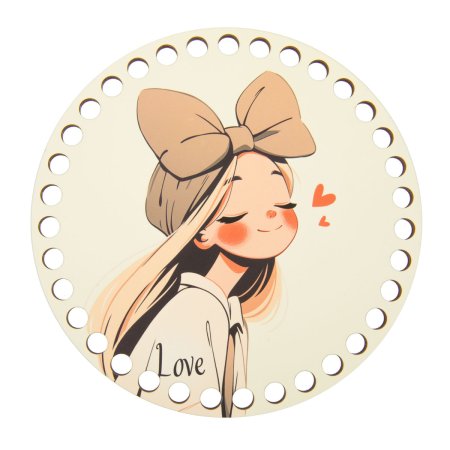 Набор донышек для вязания Love2art "Матовый" d 15 х 0.4 см 2 шт фанера 02 Милашка ДВ-02-02