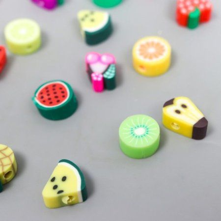 Бусины для творчества PVC "Фруктики" МИКС 20 шт 1 x 1 x 1 см SIM-7829742