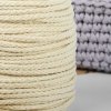 Шнур для плетения 50 м ± 1 м/175 г d 5 мм хлопок без сердечника неокрашеный SIM-10229384