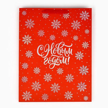 Пакет подарочный ламинированный 31 × 12 × 40 см "С Новым годом" SIM-10444817