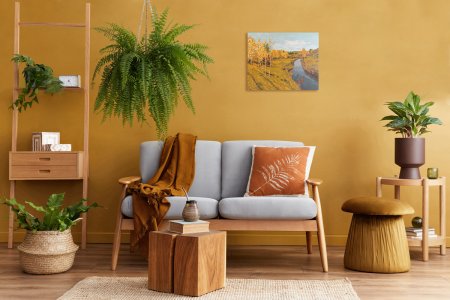 Кристальная (алмазная) мозаика ФРЕЯ на подрамнике "Золотая осень. Исаак Левитан" 50 х 40 см GTG-ALPD-280