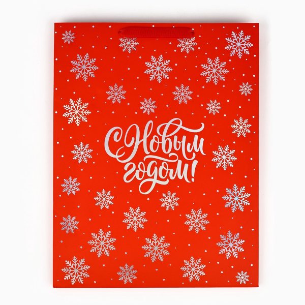 Пакет подарочный ламинированный 31 × 12 × 40 см "С Новым годом" SIM-10444817