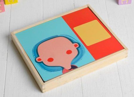 Конструктор магнитный "Весёлые рожицы" в комплекте карточки, маркер, магнитные элементы SIM-1378966 Конструктор магнитный "Весёлые рожицы" в комплекте карточки, маркер, магнитные элементы SIM-1378966