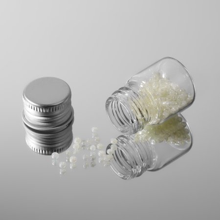 Баночки для хранения бисера 6 мл, d 3.2 x 2.2 см (в наборе 6 шт) стекло, алюминий АУ SIM-4337251