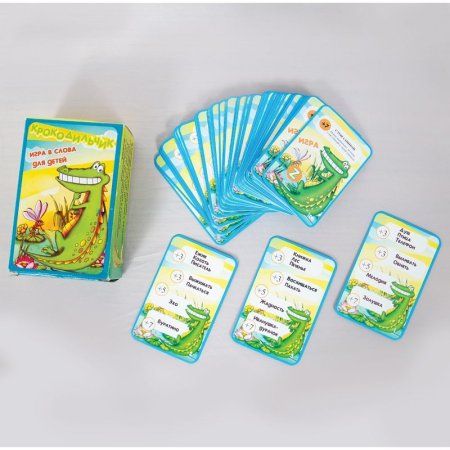 Настольная игра: Нескучные игры "Крокодильчик. Игра в слова для детей" 108 карточек RE-7096
