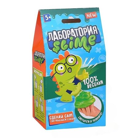 Набор для создания слайма Slime "Slime лаборатория" Светящийся slime 100 г 5+ AS-SS500-40200