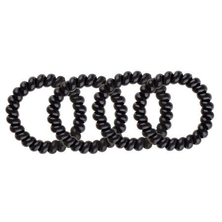 Резинки для волос MESHU пружинки, черные, 4 шт, европодвес RE-MS_60574