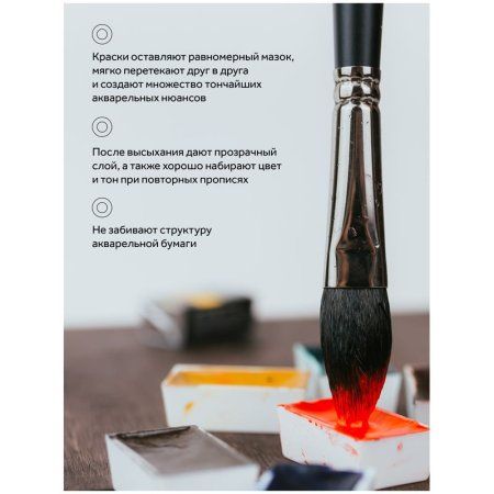 Акварель художественная ГАММА "Старый Мастер" 36 цв кюветы 2.6 мл RE-110820211