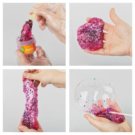 Набор для создания слайма ТРИ СОВЫ Slime party "Аниме" розовый, наполнение - орбизы и блестки, аромат бабл гам, картонная коробка RE-555