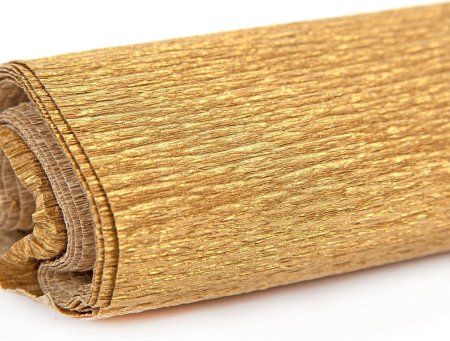 Бумага крепированная FOLIA 50 x 250 см в рулоне, 9125 золото FL-8209125
