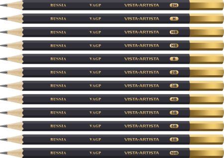 Чернографитный карандаш заточенный VISTA-ARTISTA 1 шт VAGP