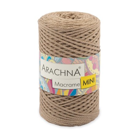 Пряжа ARACHNA Macrame Mini 80% хлопок, 20% полиэстер 1 x 250 г 200 м №44 бежевый ARA-MAC-44