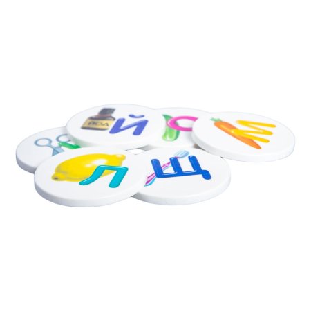 Лото с пластиковыми фишками "Азбука" 6 карточек, 36 фишек, 3+ KOR-04504