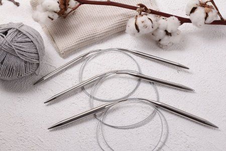 Спицы круговые GAMMA сталь d 2.75 мм 100 см с металлической леской MKN-275