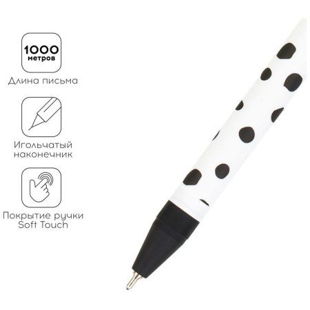 Ручка шариковая Greenwich Line "Contrast scandy" синяя, 0.7 мм, игольчатый стержень, софт-тач RE-GL_25217