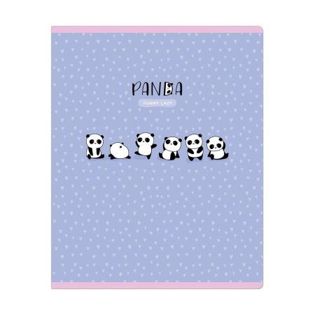 Тетрадь 48л. A5 клетка MESHU "Funny panda" матовая ламинация, фактурное тиснение RE-MS_49786