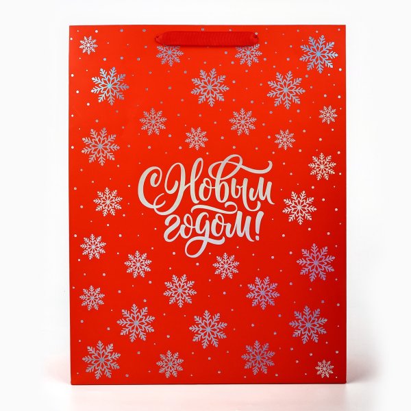 Пакет подарочный ламинированный 31 × 12 × 40 см "С Новым годом" SIM-10444817