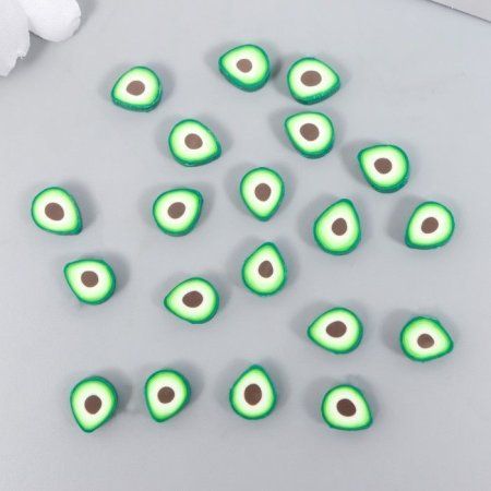 Бусины для творчества PVC "Половинка авокадо" 20 шт 1 x 1 x 1 см SIM-7829734