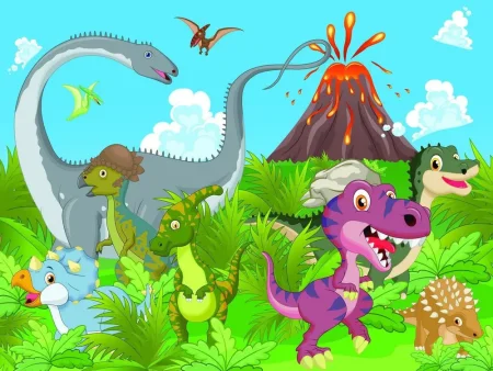 Стерео-пазл Prime 3D "Динозавры на прогулке" 48 деталей, 3+ JZL-15041