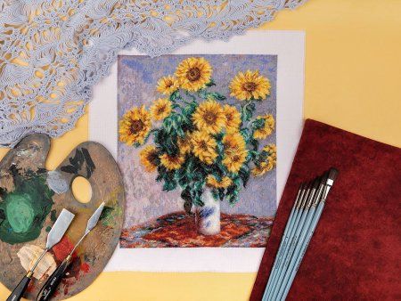 Набор для вышивания PANNA Золотая серия. Букет подсолнухов MET-7357