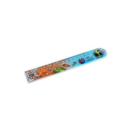 Линейка 15 см MESHU "Alien pizza" ПВХ с блестками, ассорти, европодвес RE-MS_50871