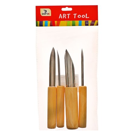 Набор инструментов для лепки 4 предмета дерево, металл SIM-9950901 Набор инструментов для лепки 4 предмета дерево, металл SIM-9950901