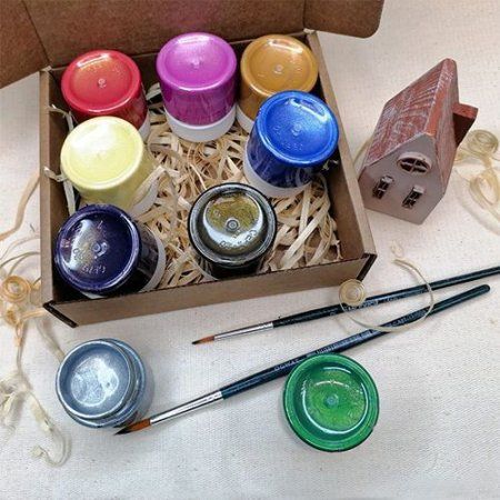 Набор красок по ткани Fractal Paint "Pearl" 9 цв x 20 мл FP-00-00004239