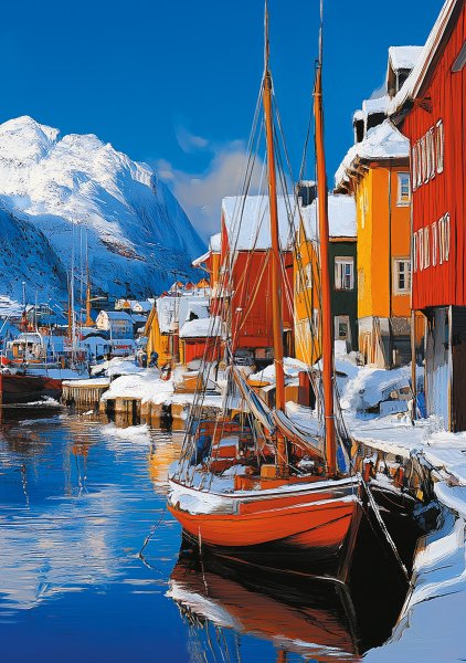 Пазл 1000 элементов ФРЕЯ "Красочная Норвегия" PZL-1000/93