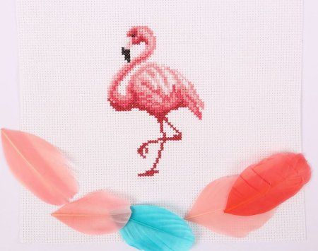 Набор для вышивания KLART "Фламинго" 10 х 14 см 8-452