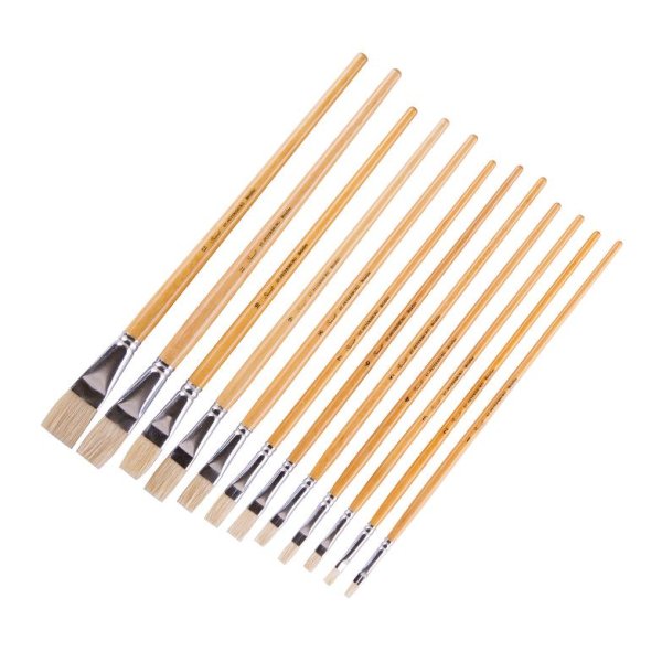 Кисть щетина СОНЕТ плоская 1 шт длинная ручка №10 NP-139658