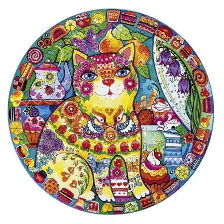 Круглый пазл Jazzle "Волшебный кот" 500 элементов, 6+ JZL-P1002