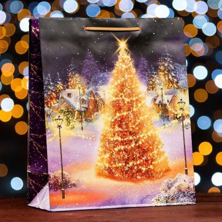 Пакет подарочный "Нарядная ёлка" 18 х 22.3 х 10 см SIM-7292550