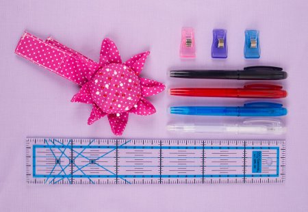 Линейка для пэчворка GAMMA пластик 10 x 45 см в пакете QRL-07