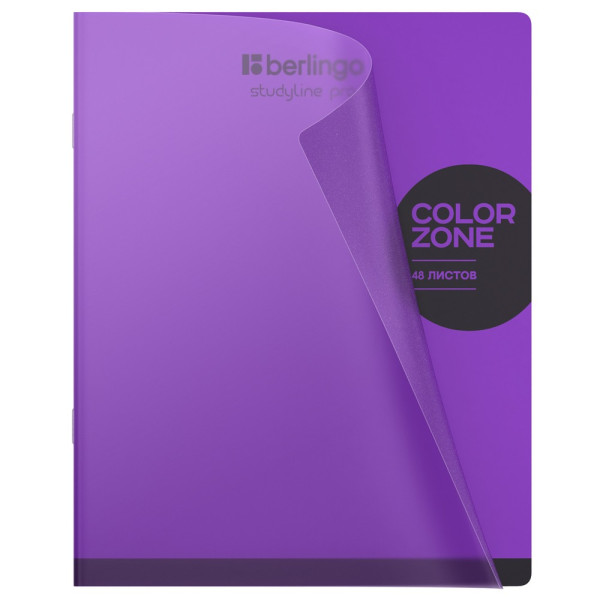 Тетрадь 48л. A5 линия Berlingo "Color Zone" 80г/м2, пластиковая обложка, ассорти RE-CBl_48300