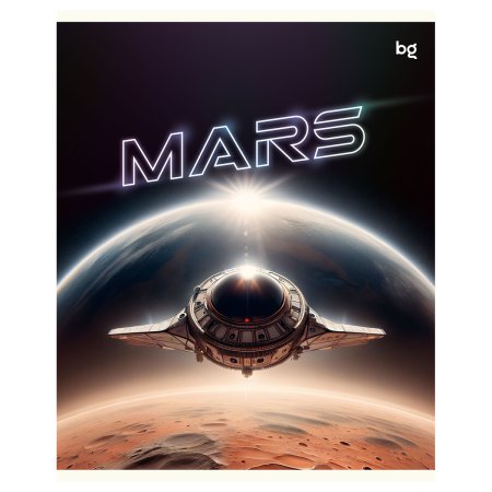 Тетрадь 48л. A5 клетка BG "Mars" эконом RE-Т5ск48_62705