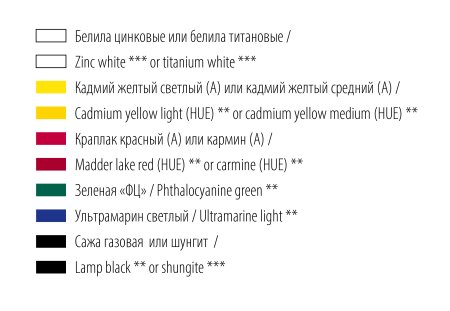 Набор масляных красок ЛАДОГА 6 шт х 46 мл, картон NP-1241080 Набор масляных красок ЛАДОГА 6 шт х 46 мл, картон NP-1241080