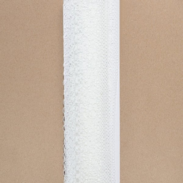 Кружево капроновое лента 35 мм х 10 м белый SIM-2795927