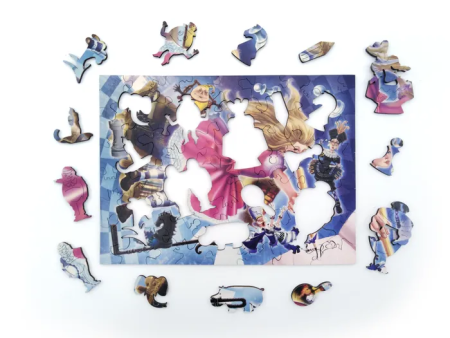 Фигурный деревянный пазл Страна сказок "Алиса в Зазеркалье" MAG8260