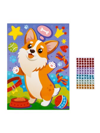 Аппликация стразами "Корги" KOR-05926