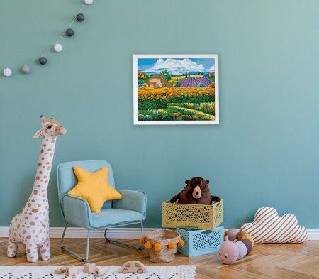 Набор для раскрашивания по номерам (холст на подрамнике) ФРЕЯ 50 х 40 см "В цветущих полях" PNB/PL-136