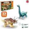Конструктор UNICON "Диномир" 23 детали, трицератопс и бронтозавр, звуковые эффекты SIM-7761117