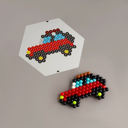 Аквамозаика ТРИ СОВЫ "Транспорт" 12 x 12 см набор инструментов, трафареты, картонная коробка RE-AQB_54290