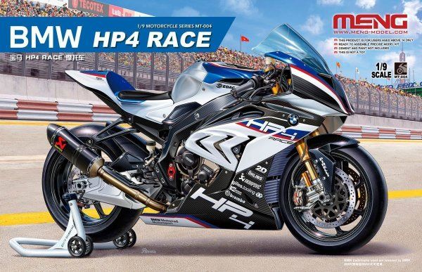 Сборная модель MENG Мотоцикл BMW HP4 RACE 1/9 пластик MT-004