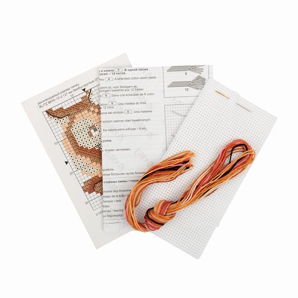 Набор для вышивания KLART "Оленёнок с бабочкой" 9.5 х 10.5 см 8-331