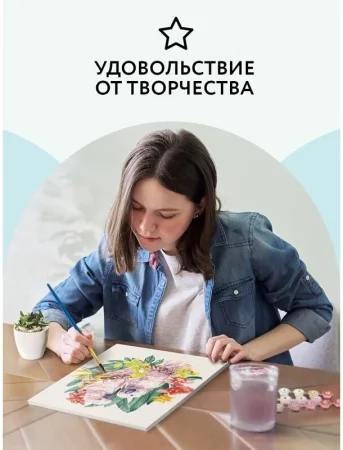 Картина по номерам на холсте ТРИ СОВЫ "Нежные чувства" 30 x 40 см с акриловыми красками и кистями RE-КХ_44140