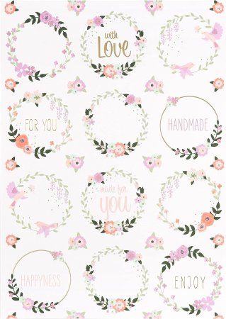 Бумага для творчества FOLIA Sweet Paper Crush 165 г/м2 A4, набор 12 дизайнов FL-11949