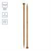 Спицы прямые GAMMA бамбук d 10.0 мм 35 см карамельные BL-D-100