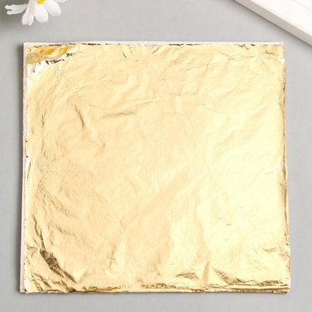 Поталь для декорирования набор 50 листов "Золото" 14 х 14 см SIM-6977273