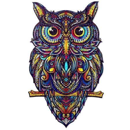 Деревянный пазл с двухслойной крышкой Сова XL (2022) MAGZ203-2